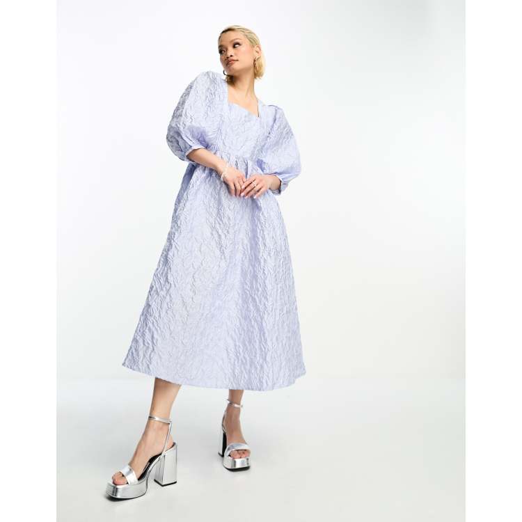 i*2様 Checked Jacquard Volume Sleeve Dres ZARA TEXTURED JACQUARD DRESS | eBay