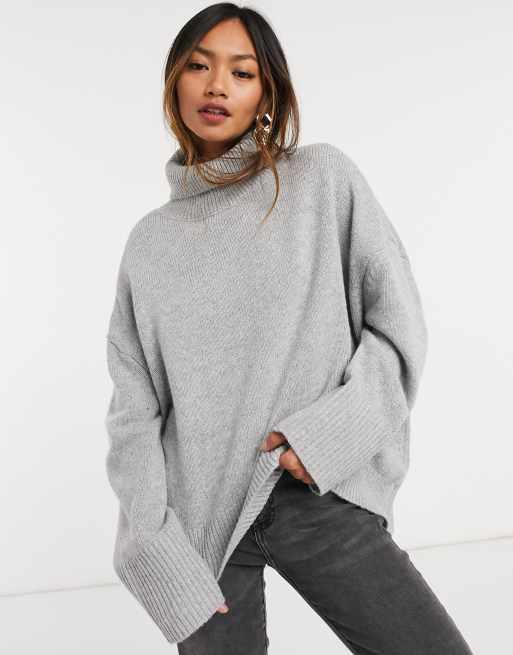 Turtle neck grey outlet jumper