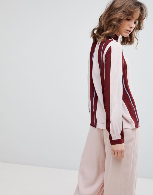 Selected Femme Uniform Stripe Blouse