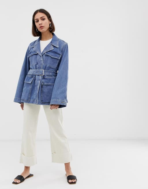 Veste en jean asos femme new arrivals