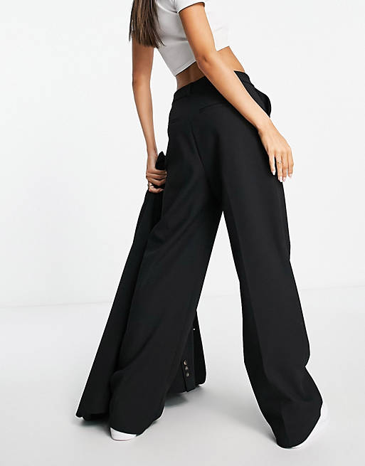 Selected Femme wide leg pants in black - part a set | ASOS