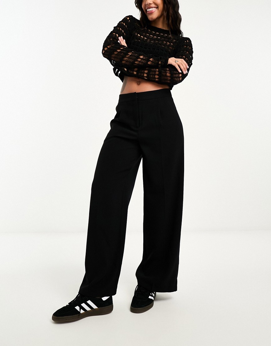 Selected Femme wide leg trouser in black