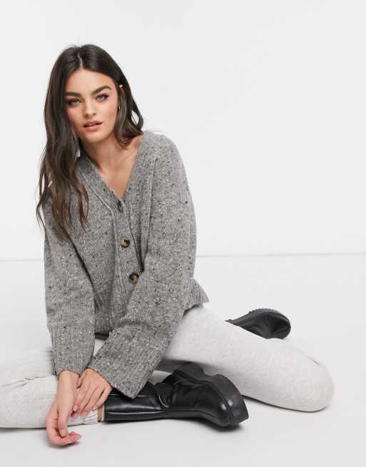 Selected Femme wool cardigan in grey