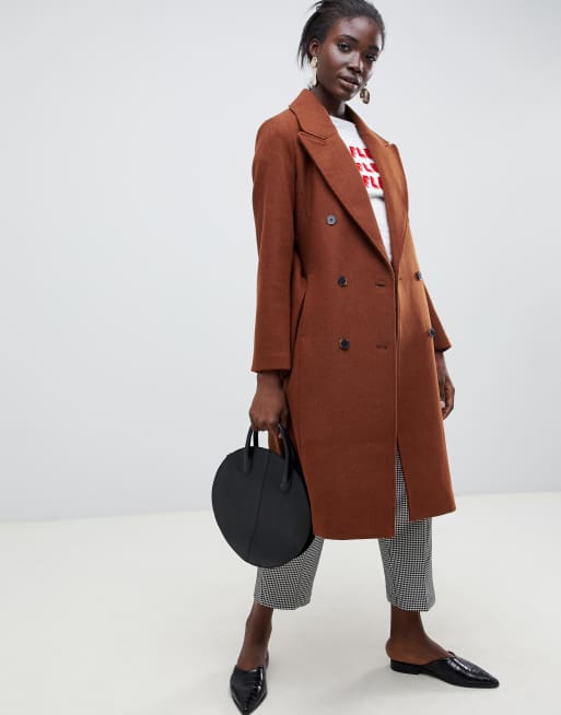 Midi length sales wool coat