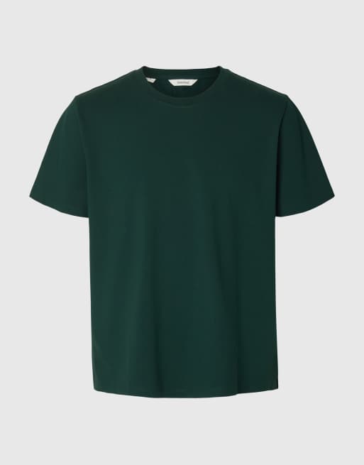 Selected - Fyrretræsgrøn T-shirt, 6 af 6