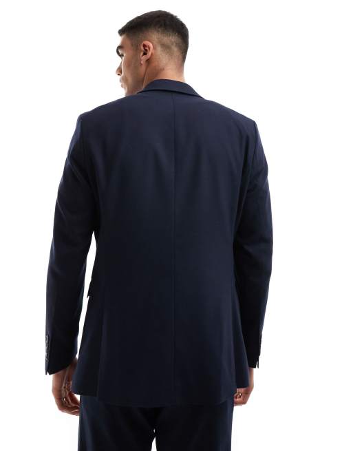 Selected - Giacca da abito slim fit blu navy in misto lana , 2 di 5