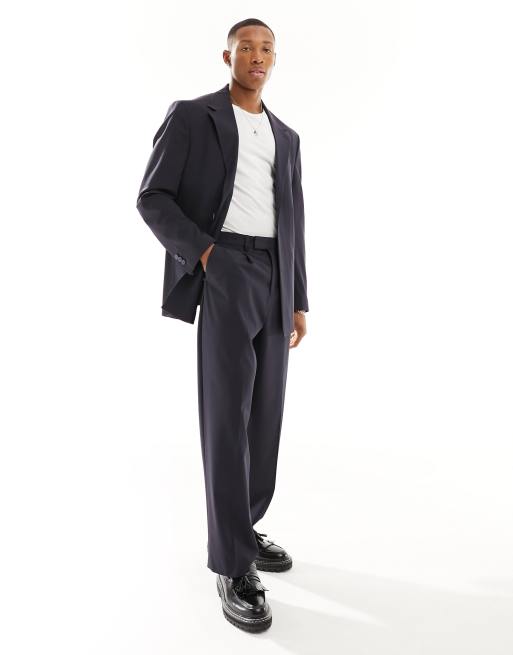 Selected – Granatowa marynarka garniturowa oversize  , 5 z 5