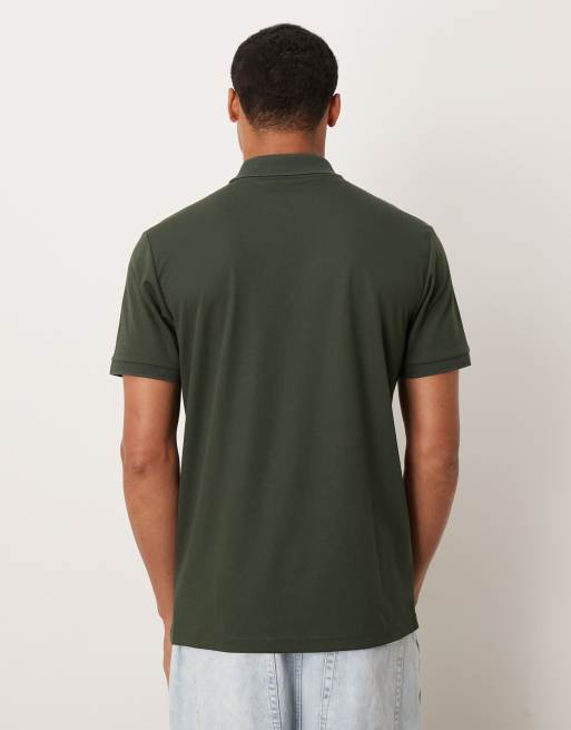 Selected half zip polo shirt in green , 3 of 5
