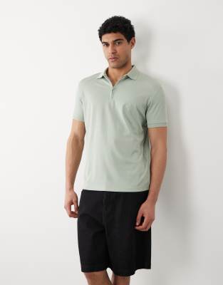 Selected Half Zip Polo Shirt In Multi