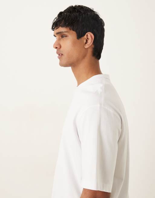 Selected heavyweight oversized T-shirt in white, 4 of 5
