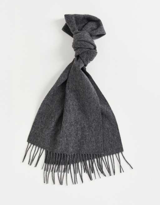 Selected Homme 100% wool scarf in gray