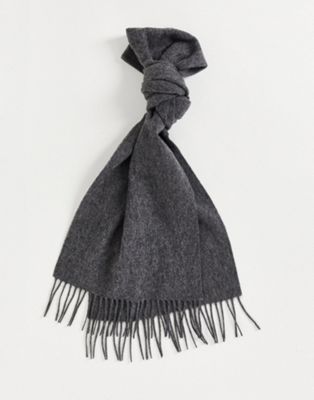 Selected Homme 100% wool scarf in grey
