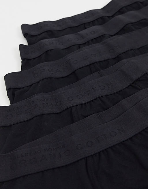  Underwear/Selected Homme 5 pack trunks in black 