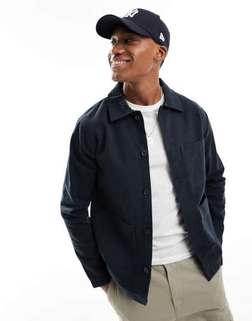 Selected Homme – Arbeiter-Hemdjacke in Marineblau 