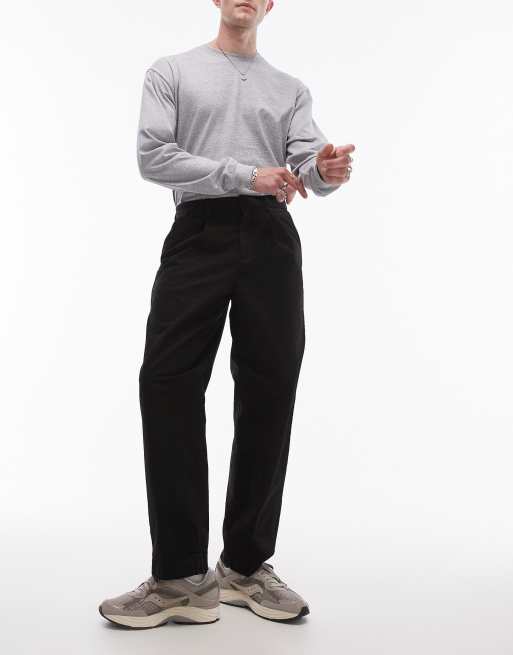 Selected Homme – Art – Czarne spodnie o luźnym kroju