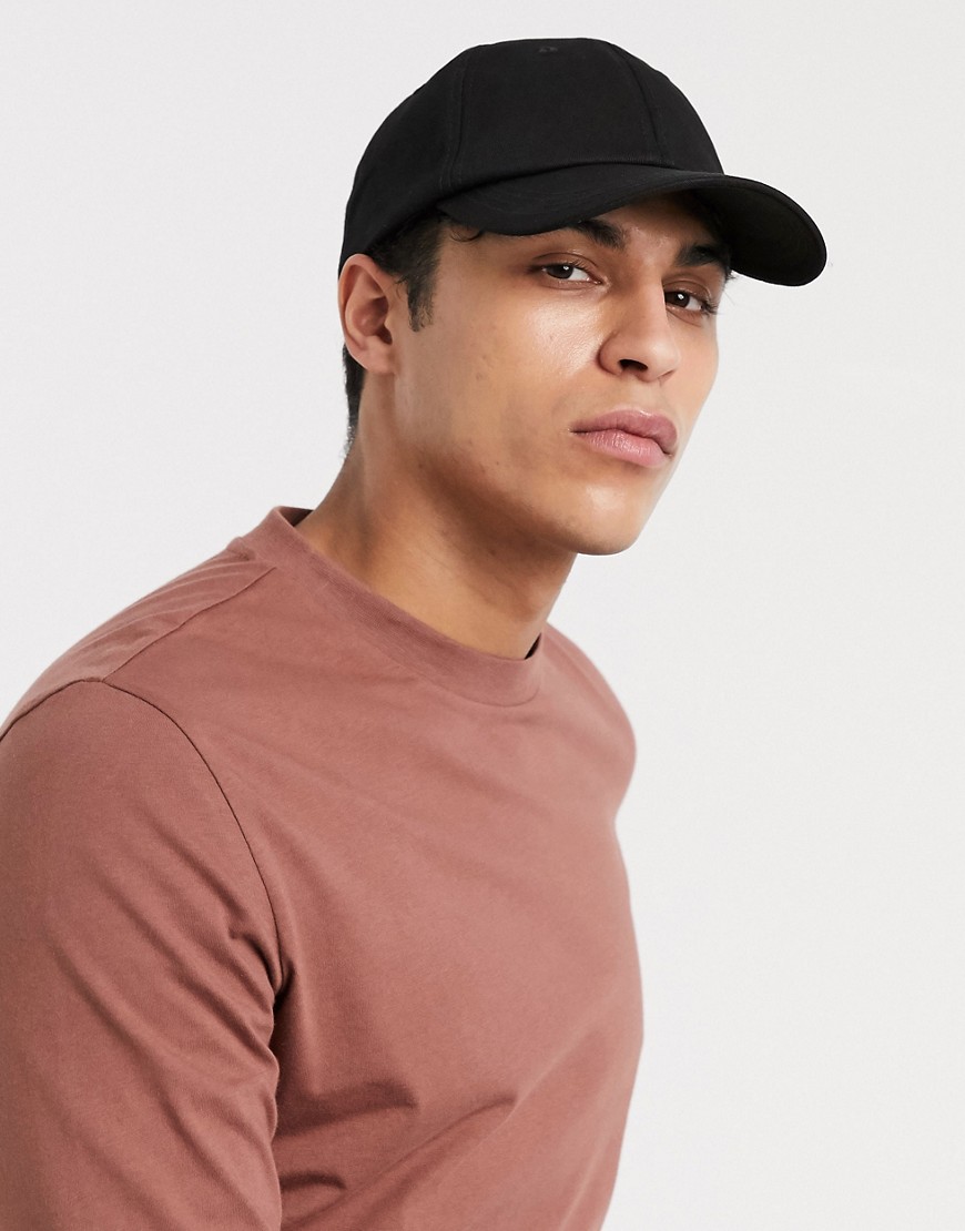 Selected Homme baseball cap in black