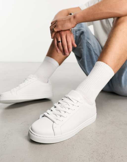 Selected Homme Baskets en cuir Blanc ASOS