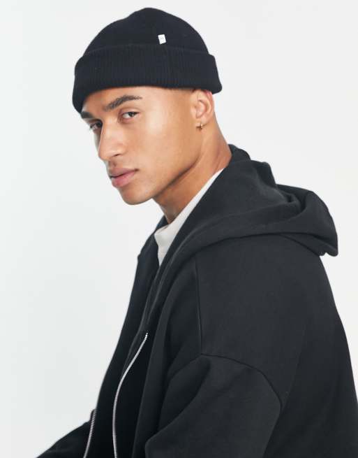 Selected Homme - Beanie van merinowol in zwart