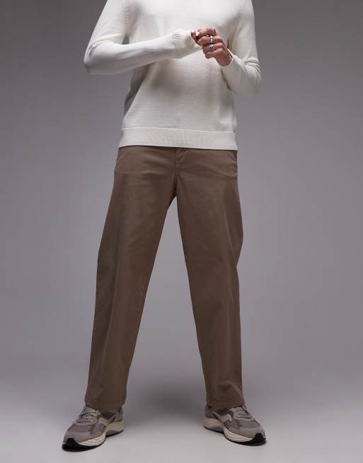 Selected Homme – Beige chinos med ledig passform