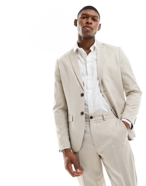Selected Homme - Beige habitjakke i slim fit