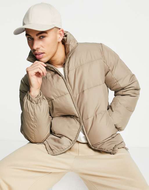 Selected Homme – Beige pufferjacka
