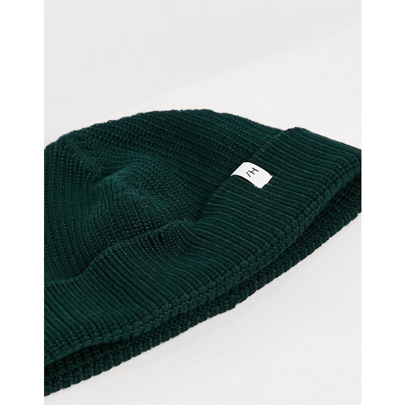Cappelli Accessori Selected Homme - Berretto con logo realizzato in 100% poliestere riciclato verde