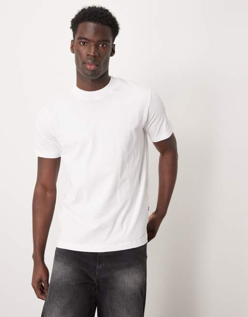 Selected Homme – Biały gruby T-shirt oversize