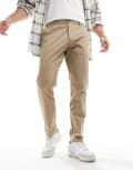 [Selected Homme] Selected Homme Bill slim fit chinos in beige-White W29 L32 Chinchilla