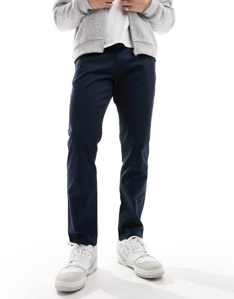 Selected Homme Bill slim fit chinos in navy - view 1