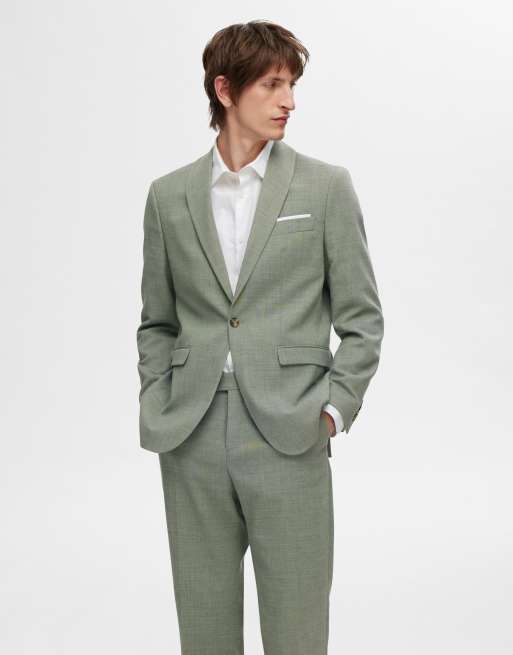 Selected Homme – Blazer in Wüsten-Salbeigrün