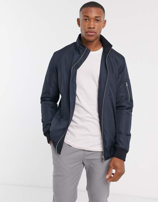 Selected Homme Bomber rembourr Bleu marine