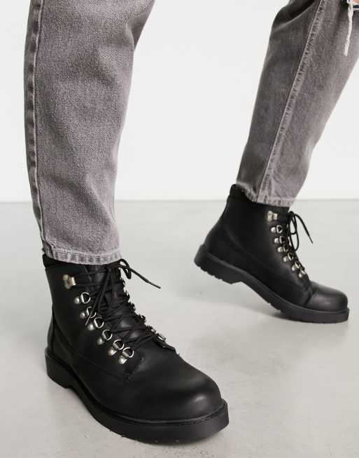 Bottines lacets homme online cuir noir