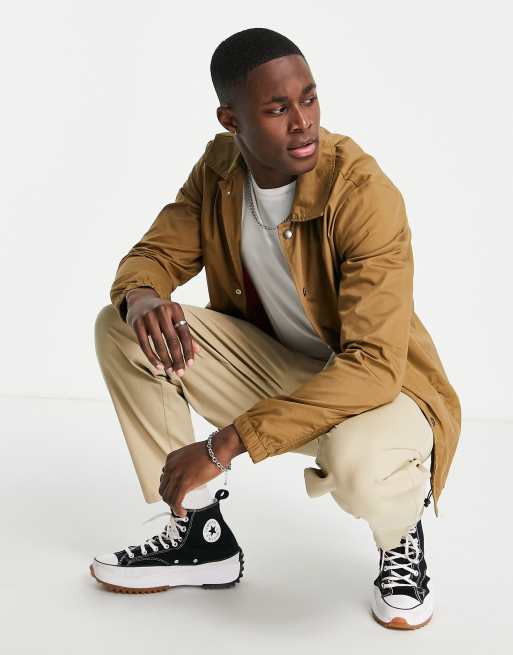 Selected Homme – Brązowa bawełniana kurtka typu coach bawełny ripstop – BROWN, 3 z 4