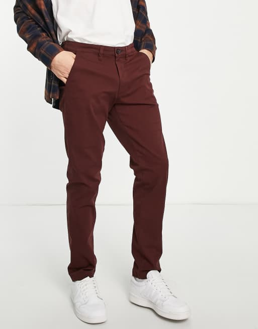 Selected Homme – Brązowe dopasowane chinosy