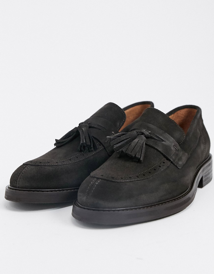 Selected Homme – Bruna loafers i läder med avtagbara tofsar