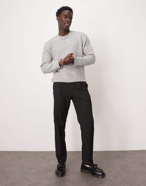 Selected Homme - Bukser i afslappet stil med linning i tapered fit i sort