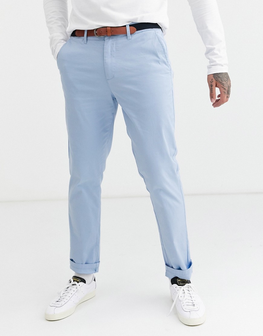Selected Homme - Bukser i økologisk bomuld med slim fit-Blå