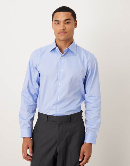Selected Homme - Camicia slim fit blu in popeline