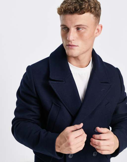 Selected Homme - Cappotto monopetto in misto lana, colore blu navy , 2 di 4