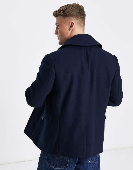 Selected Homme - Cappotto monopetto in misto lana, colore blu navy , 3 di 4