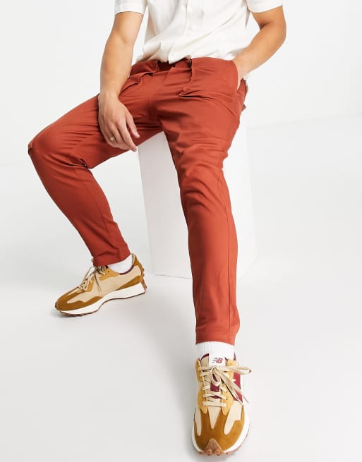 Pantalon discount orange homme