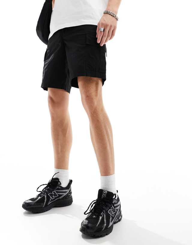 Selected Homme - cargo short in black