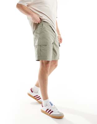 Selected Homme Cargo Short In Khaki-green