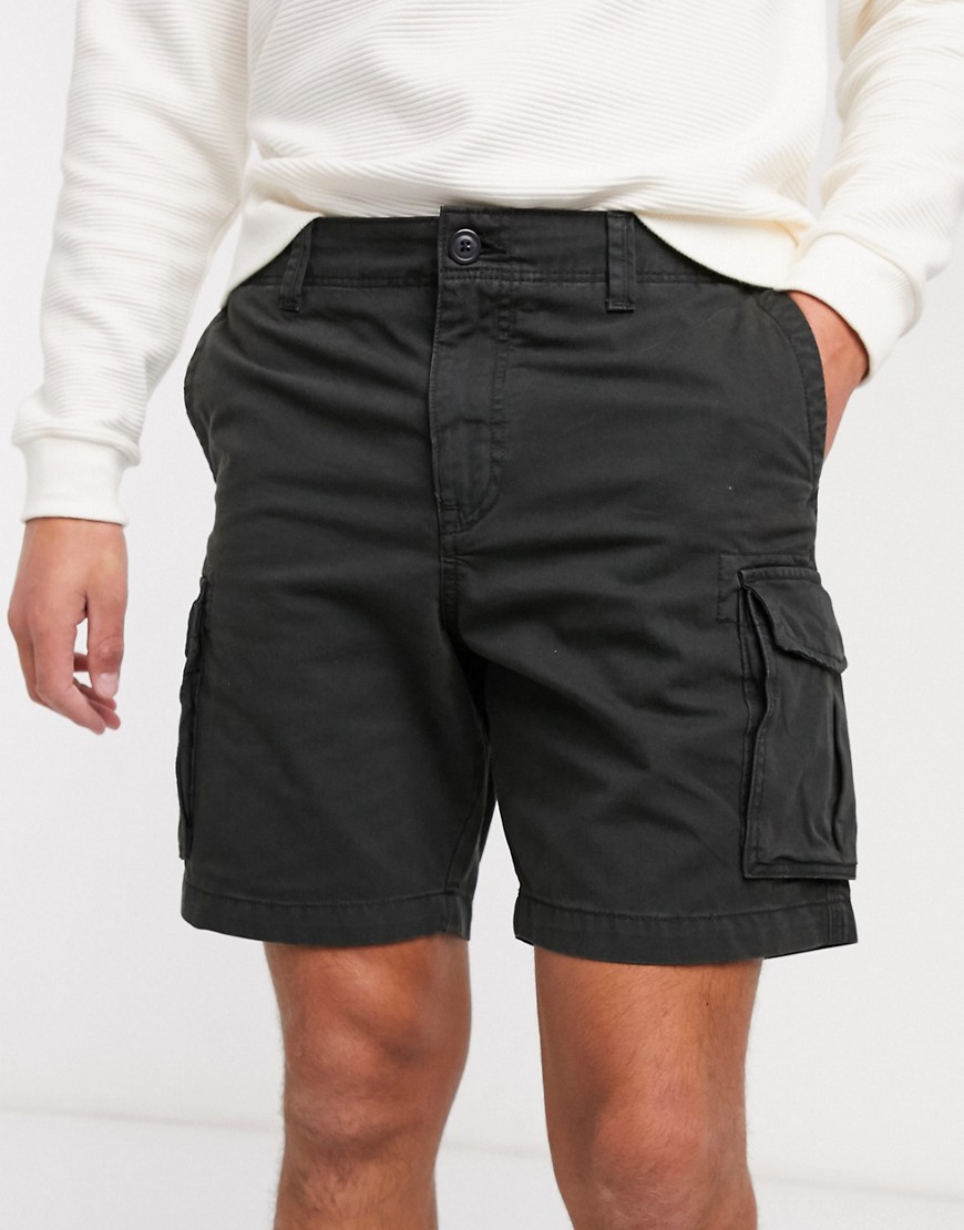 Selected Homme cargo shorts in black