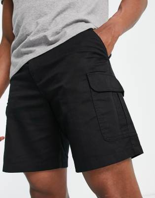 Selected Homme Cargo Shorts In Black In Black