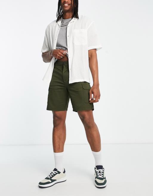 Selected Homme cargo shorts in khaki green ASOS