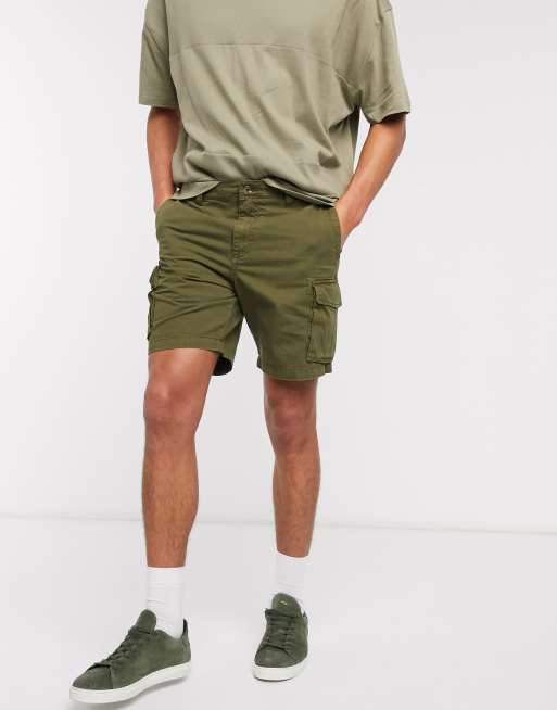 Selected Homme cargo shorts in khaki ASOS