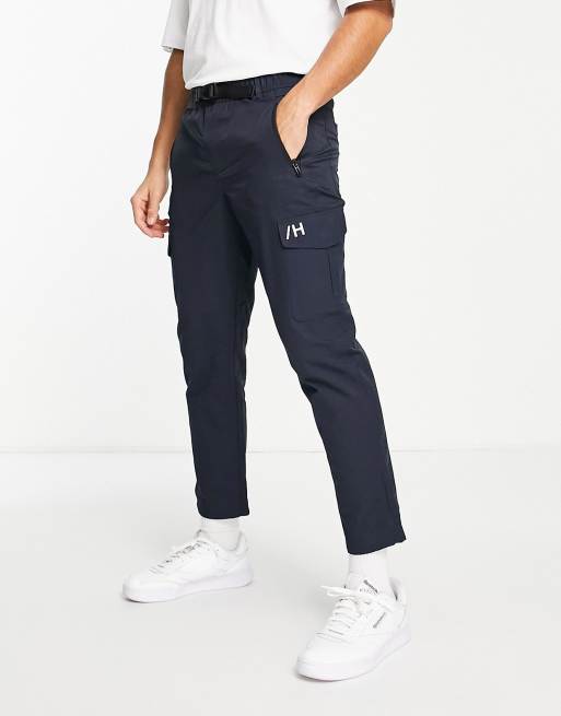 Selected Homme cargo trousers with buckle in navy ASOS