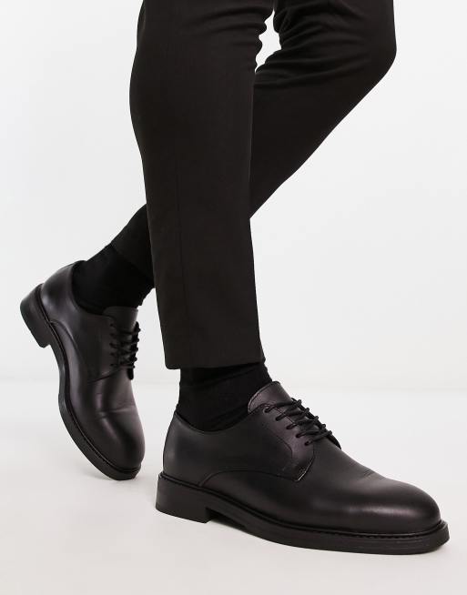 Selected Homme Chaussures derby en cuir Noir ASOS