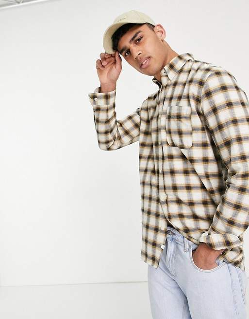 Selected Homme check shirt in beige
